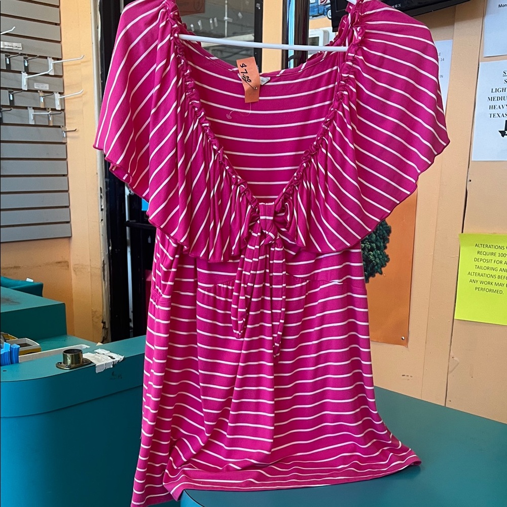 Cato Pink Striped Blouse